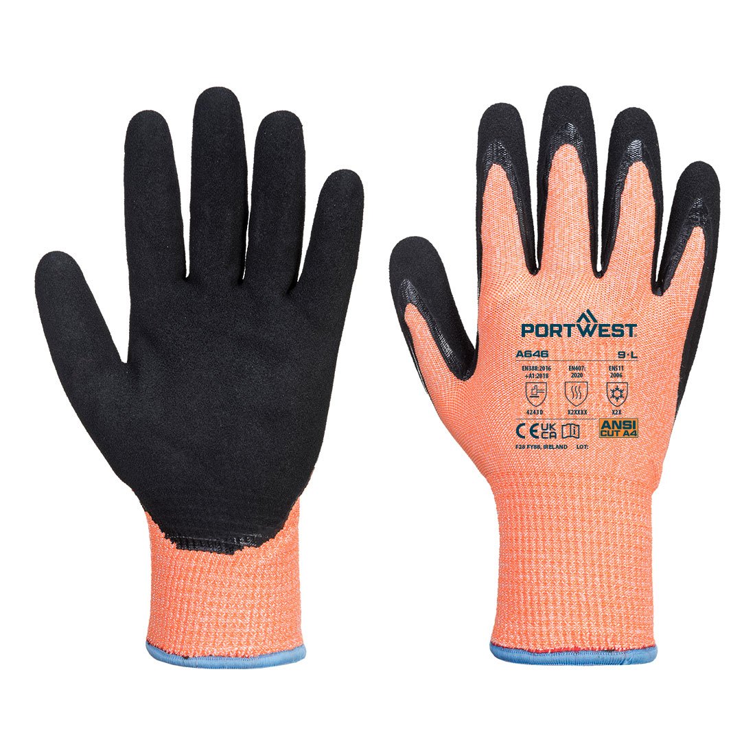 A646 - Vis-Tex Cut D13 Luva anti-corte de nitrilo de inverno