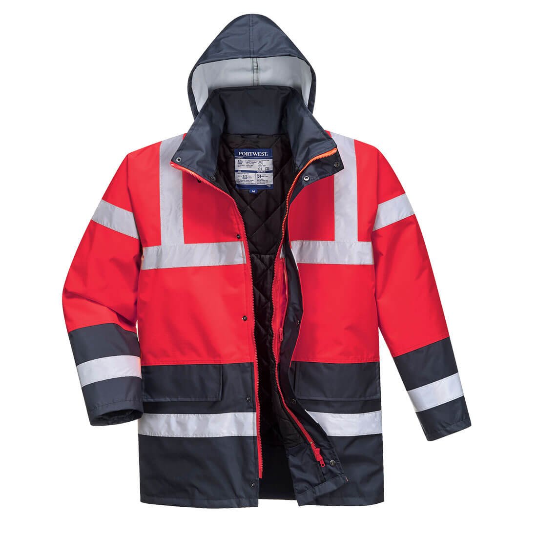 S466 - Parka de tráfego, bicolor, de alta visibilidade